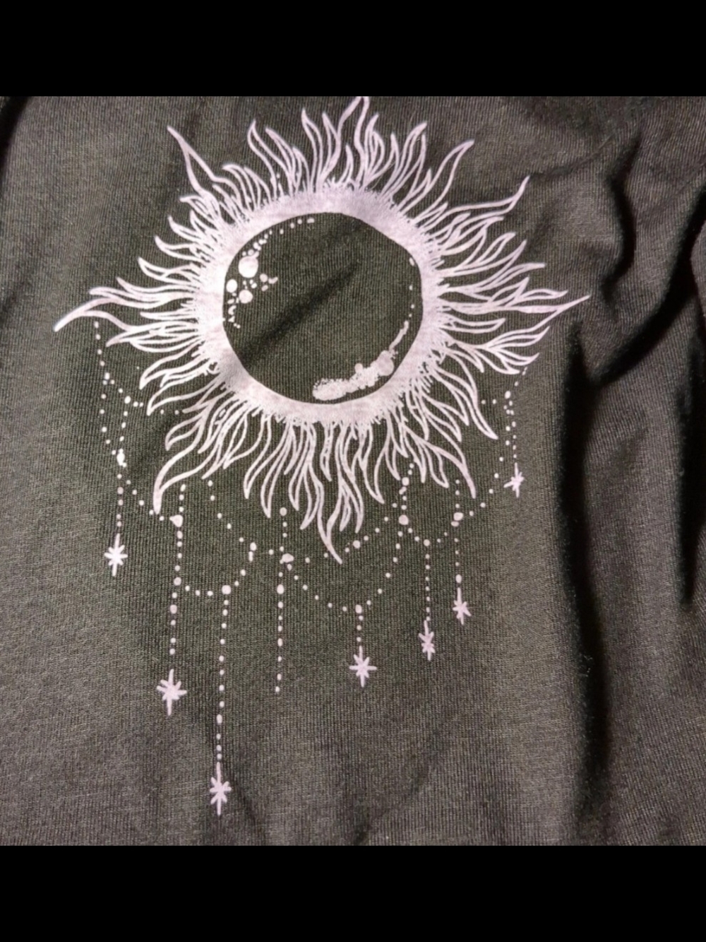 Black Leggings Sun/Moon/Lace Size Large - Picture 10 of 10